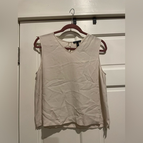 Eileen Fisher Tops - Eileen Fisher Cream Thin Sleeveless Blouse